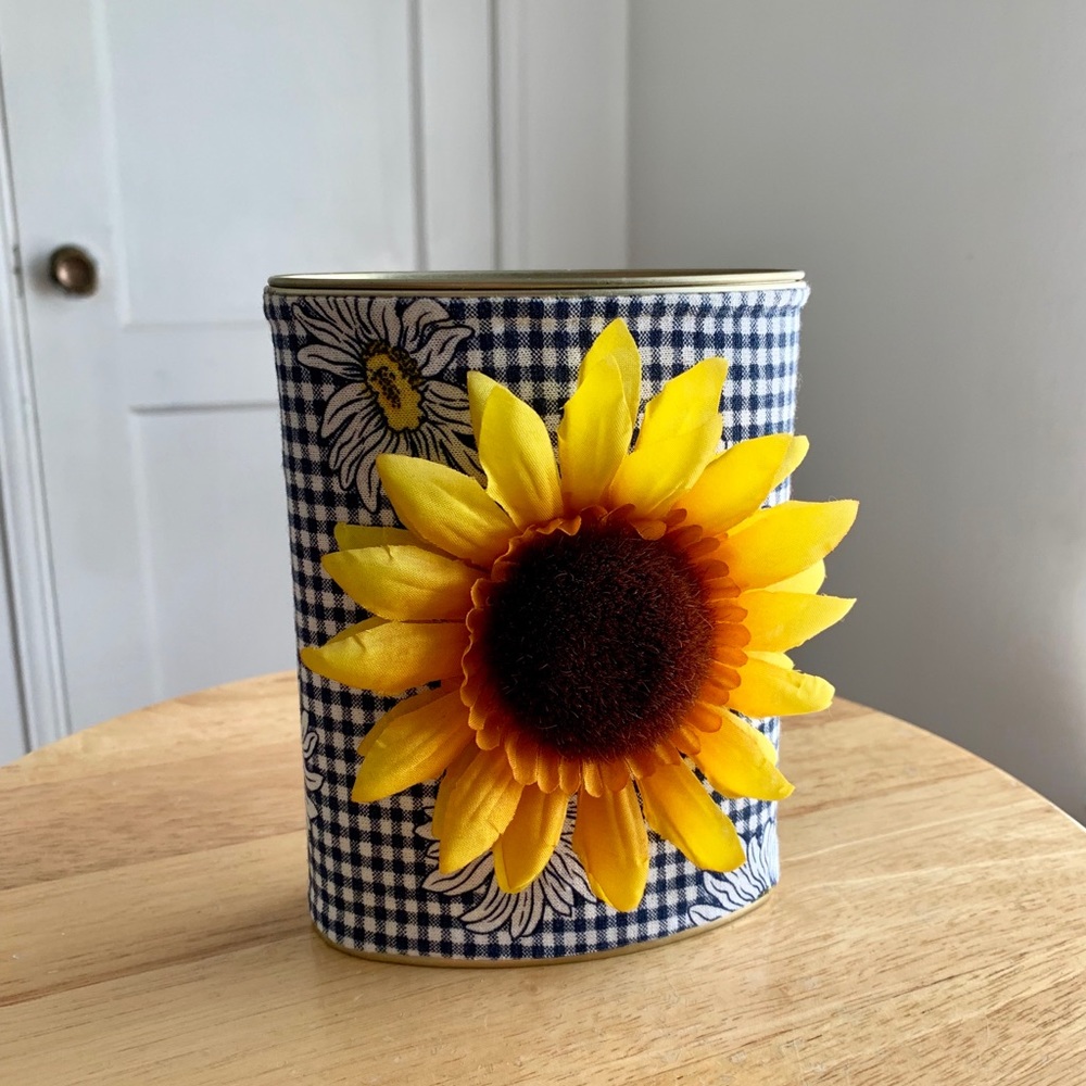 Sunflower Tin Container
